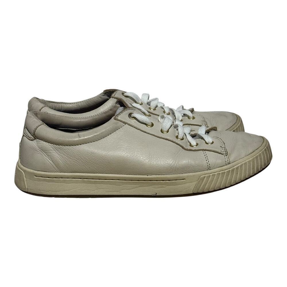 Sperry Crest Vibe Leather Sneakers Women’s Size 9.5 Off-White Low Top STS84975